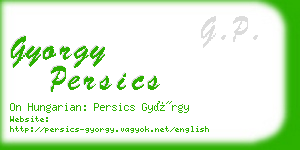 gyorgy persics business card